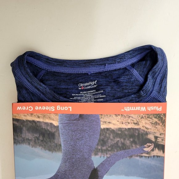 Climate Right by Cuddl Duds Long Sleeve Crew and Plush Warmth Leggings, New - Picture 6 of 7